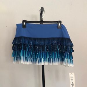 NWT, Blue, Lucky in Love X-Large Tennis Skirt